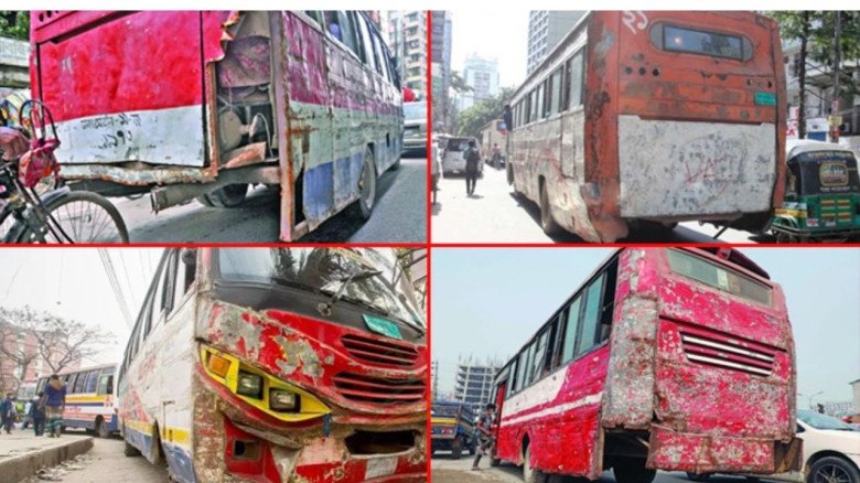 কুমিল্লার ব্যস্ত সড়কে লস্কর-ঝক্কর পরিবহনের দাপট