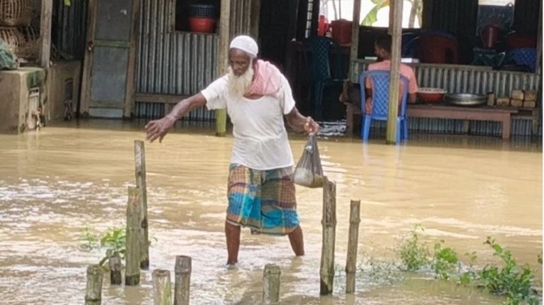 ভারতের পানিতে ডুবল আখাউড়া